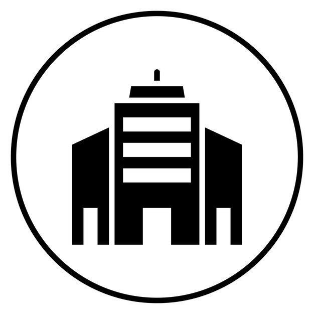 Ilustración del icono vectorial de la oficina del conjunto de iconos de inicio de negocio