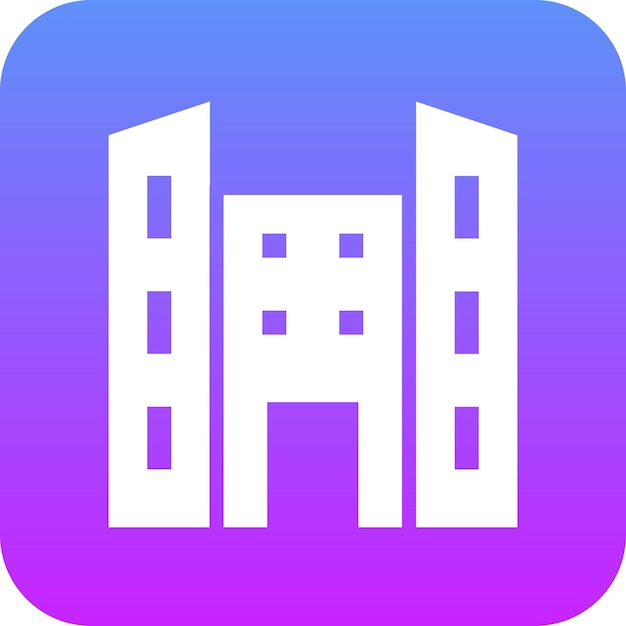 Ilustración del icono vectorial de la oficina del conjunto de iconos de negocios