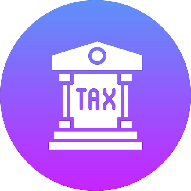 Vector ilustración del icono vectorial de la oficina de impuestos del conjunto de iconos de contabilidad