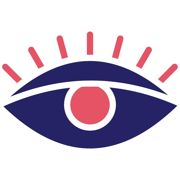Ilustración del icono vectorial de los ojos del conjunto de iconos de medicina