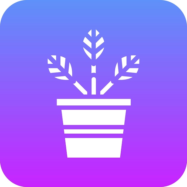 Ilustración del icono vectorial de la olla del conjunto de iconos interiores