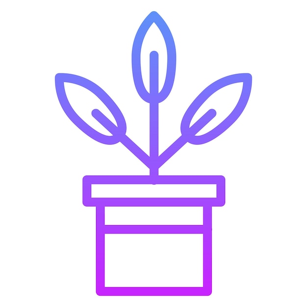 Ilustración del icono vectorial de la olla del conjunto de iconos de la primavera