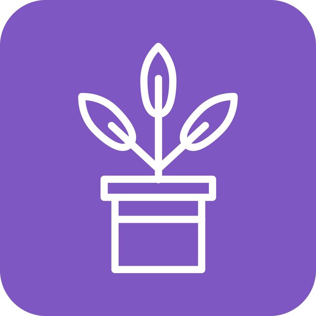 Ilustración del icono vectorial de la olla del conjunto de iconos de la primavera
