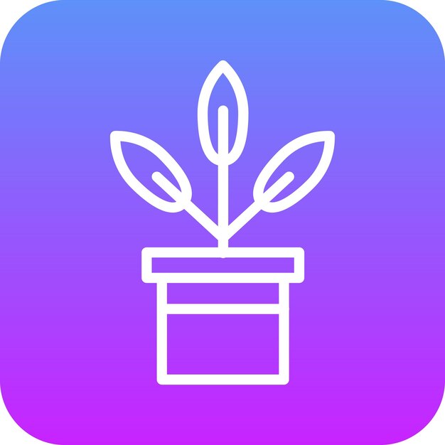 Ilustración del icono vectorial de la olla del conjunto de iconos de la primavera