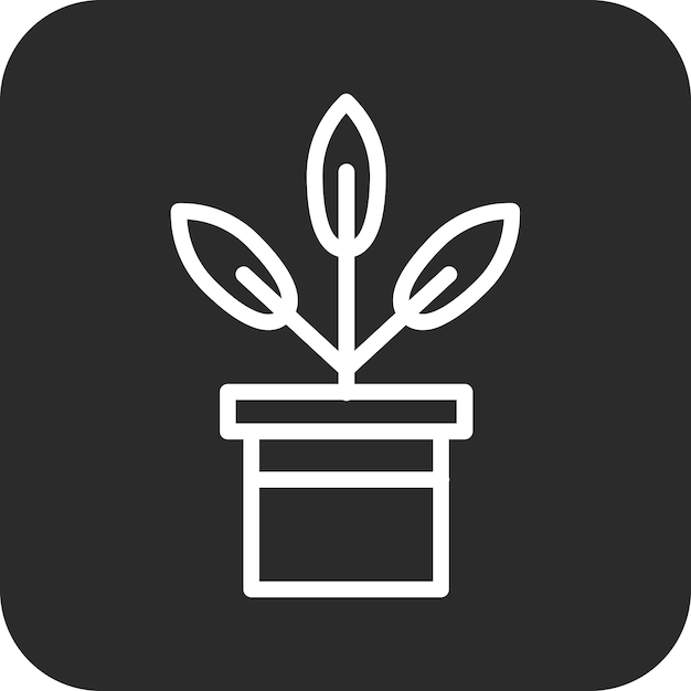 Ilustración del icono vectorial de la olla del conjunto de iconos de la primavera