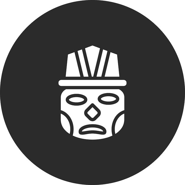 Ilustración del icono vectorial olmeco del conjunto de iconos de la civilización antigua