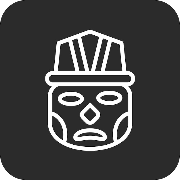 Ilustración del icono vectorial olmeco del conjunto de iconos de la civilización antigua