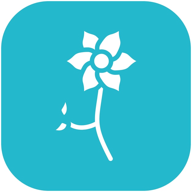 Ilustración del icono vectorial de orquídeas del conjunto de iconos de flores