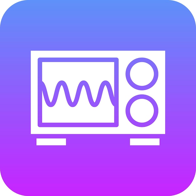 Ilustración del icono vectorial del osciloscopio del conjunto de iconos de ingeniería