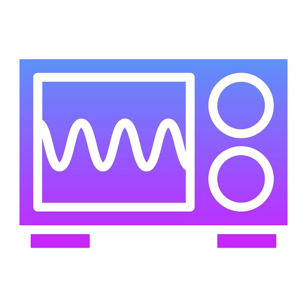 Ilustración del icono vectorial del osciloscopio del conjunto de iconos de ingeniería