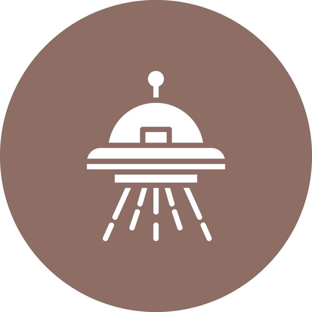 Ilustración del icono vectorial de OVNI del conjunto de iconos de tecnología espacial