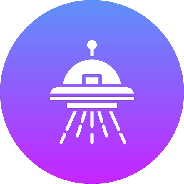 Ilustración del icono vectorial de OVNI del conjunto de iconos de tecnología espacial