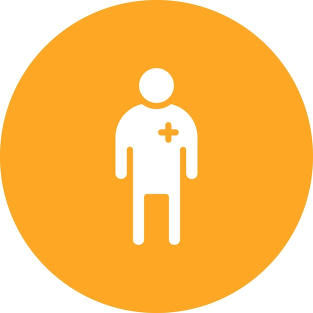 Ilustración del icono vectorial del paciente del conjunto de iconos de Medicina I