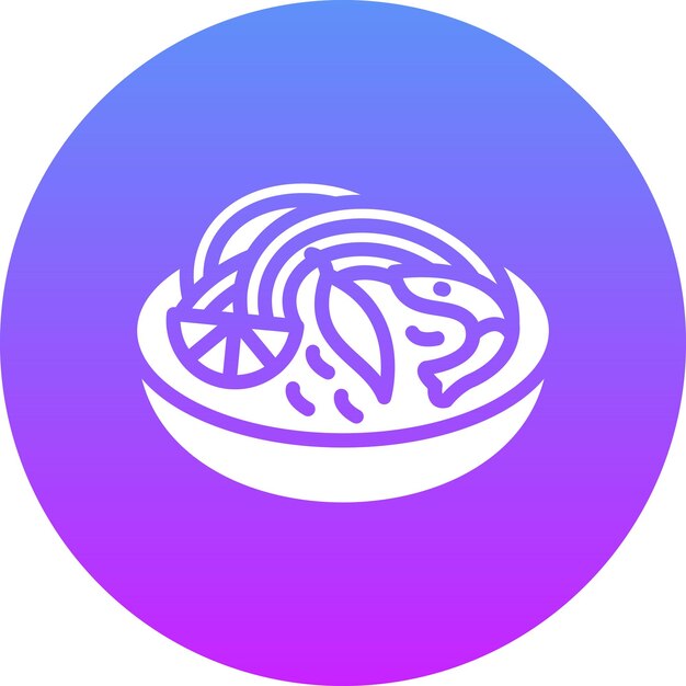 Ilustración del icono vectorial de Pad Thai del conjunto de iconos de World Cuisine