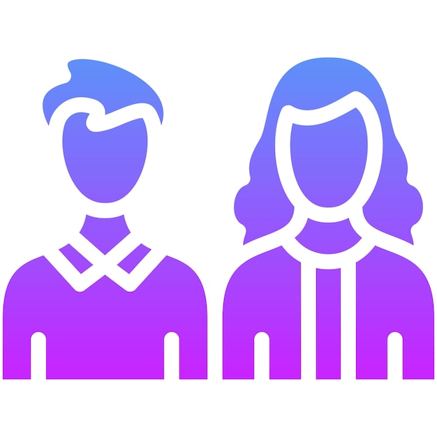 Ilustración del icono vectorial de los padres del conjunto de iconos de Generation Gap