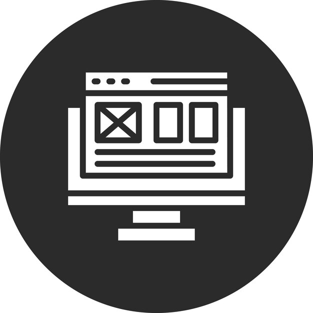 Ilustración del icono vectorial de la página de aterrizaje del conjunto de iconos de marketing