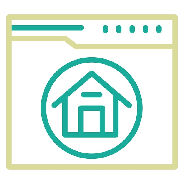 Ilustración del icono vectorial de la página de inicio del conjunto de iconos de marketing