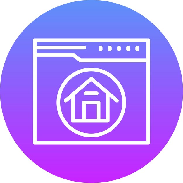 Ilustración del icono vectorial de la página de inicio del conjunto de iconos de marketing
