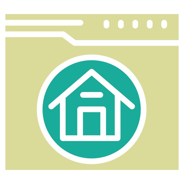 Ilustración del icono vectorial de la página de inicio del conjunto de iconos de marketing