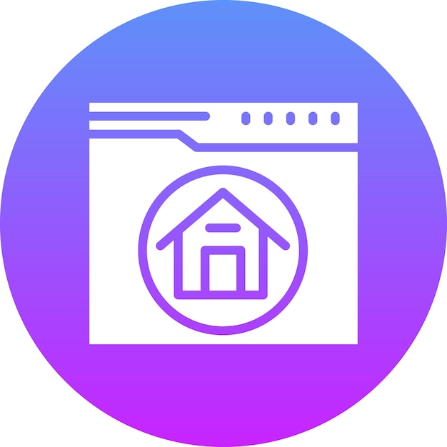 Ilustración del icono vectorial de la página de inicio del conjunto de iconos de marketing
