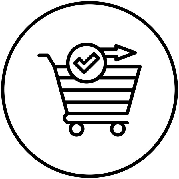 Ilustración del icono vectorial de pago del conjunto de iconos de compras y comercio electrónico