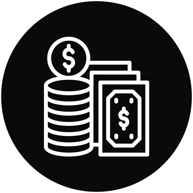 Ilustración del icono vectorial de pago del conjunto de iconos de la economía empresarial