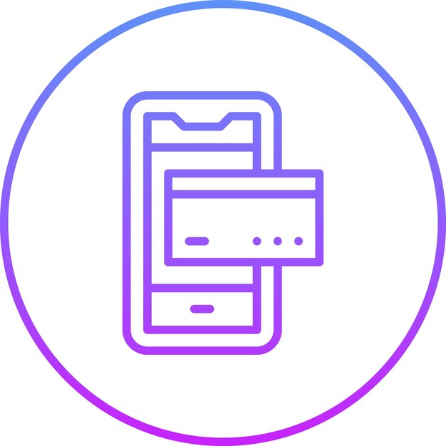Ilustración del icono vectorial de pago sin efectivo del conjunto de iconos de la ciudad inteligente
