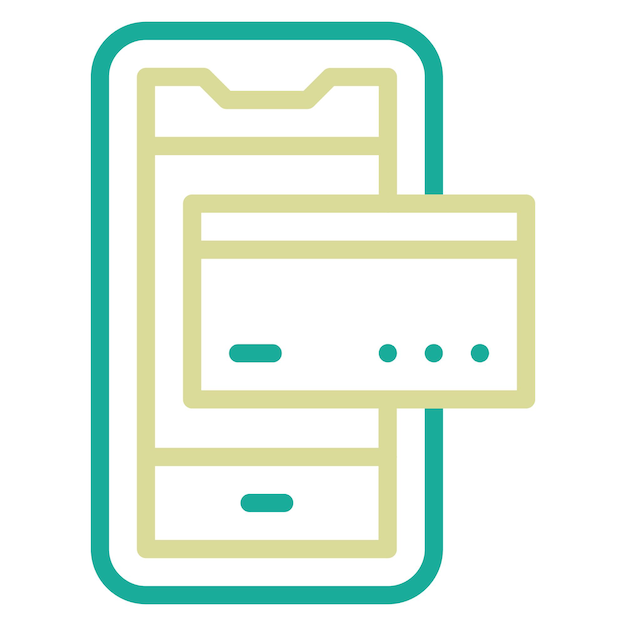 Ilustración del icono vectorial de pago sin efectivo del conjunto de iconos de la ciudad inteligente