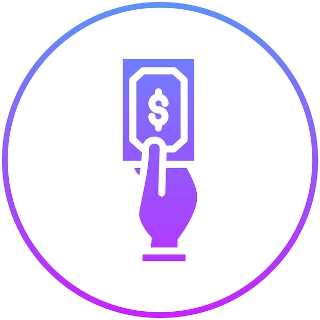 Ilustración del icono vectorial de pago en efectivo del conjunto de iconos de compras y comercio electrónico