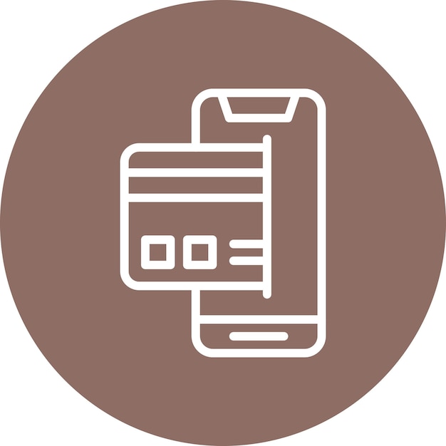 Ilustración del icono vectorial de pago sin efectivo del conjunto de iconos de entrega de alimentos