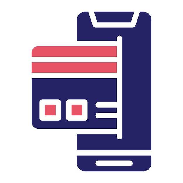 Ilustración del icono vectorial de pago sin efectivo del conjunto de iconos de entrega de alimentos