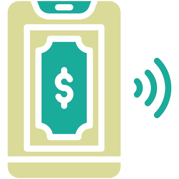 Ilustración del icono vectorial de pago móvil del conjunto de iconos de Finanzas y Dinero