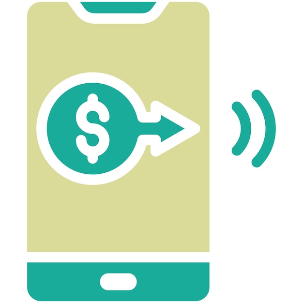 Ilustración del icono vectorial de pago móvil del conjunto de iconos de marketing web