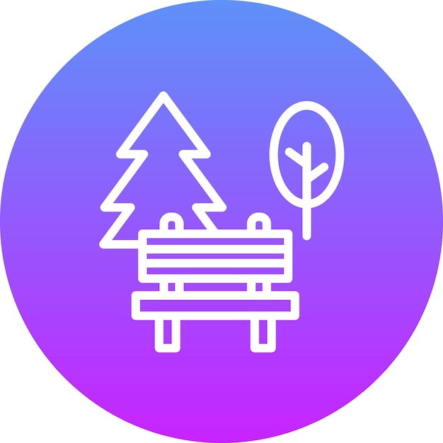 Ilustración del icono vectorial del paisaje del parque del conjunto de iconos de paisajes