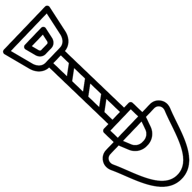 Ilustración del icono vectorial de la pala del conjunto de iconos de mejoras para el hogar