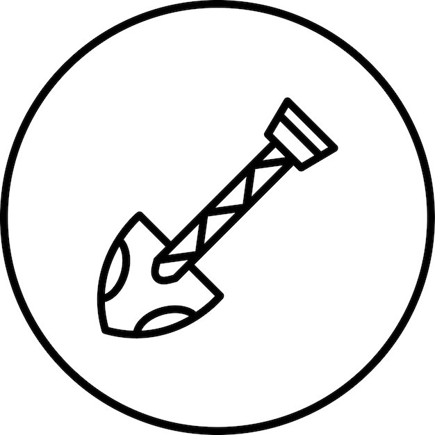 Ilustración del icono vectorial de la pala del conjunto de iconos de otoño