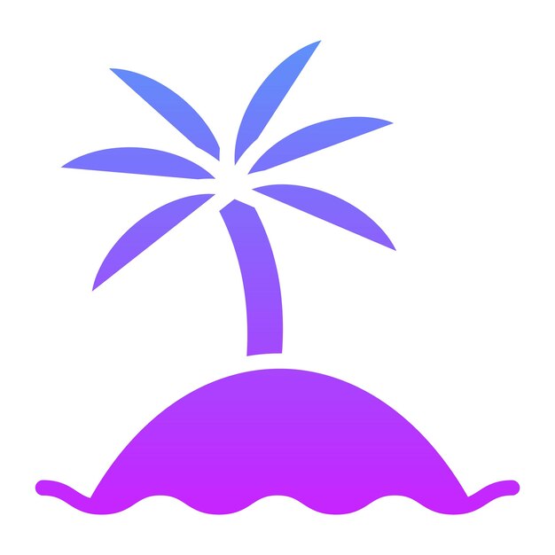 Ilustración del icono vectorial de Palm Island del conjunto de iconos de Dubai
