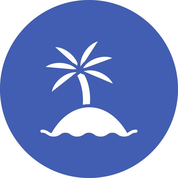 Ilustración del icono vectorial de Palm Island del conjunto de iconos de Dubai