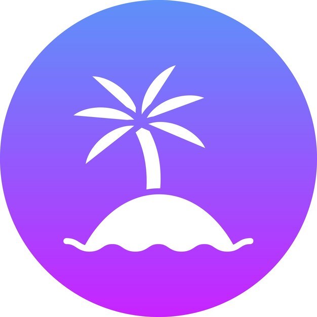 Ilustración del icono vectorial de Palm Island del conjunto de iconos de Dubai