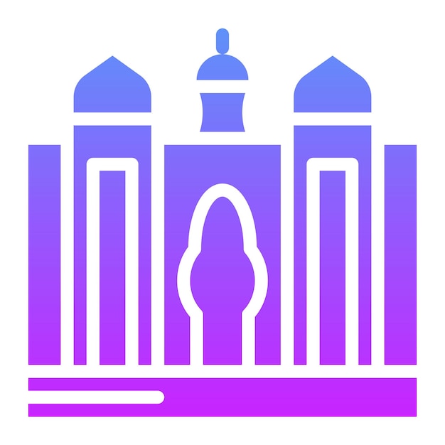 Ilustración del icono vectorial de Palm Jumeirah del conjunto de iconos de Dubai