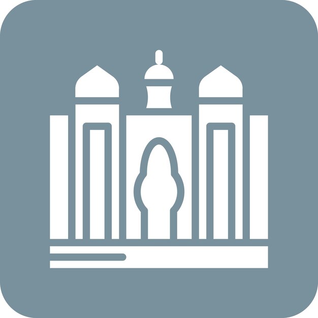 Ilustración del icono vectorial de Palm Jumeirah del conjunto de iconos de Dubai