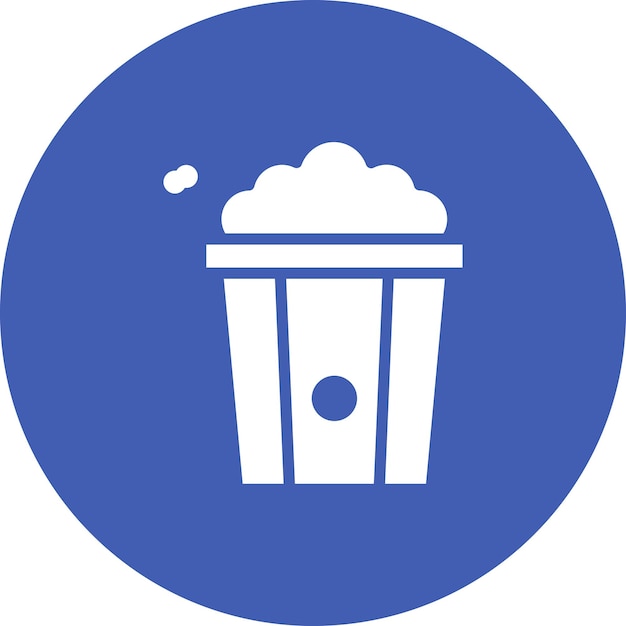 Ilustración del icono vectorial de palomitas de maíz del conjunto de iconos de entretenimiento