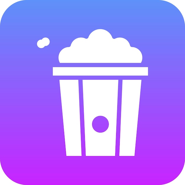 Ilustración del icono vectorial de palomitas de maíz del conjunto de iconos de entretenimiento