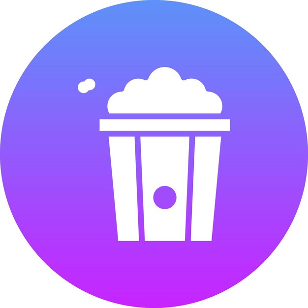Ilustración del icono vectorial de palomitas de maíz del conjunto de iconos de entretenimiento