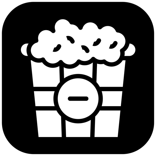 Ilustración del icono vectorial de palomitas de maíz del conjunto de iconos de rugby