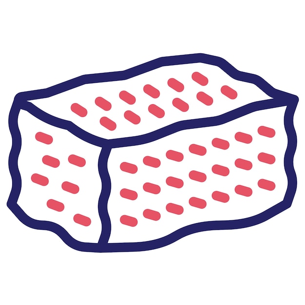 Ilustración del icono vectorial de pan de maíz del conjunto de iconos de World Cuisine