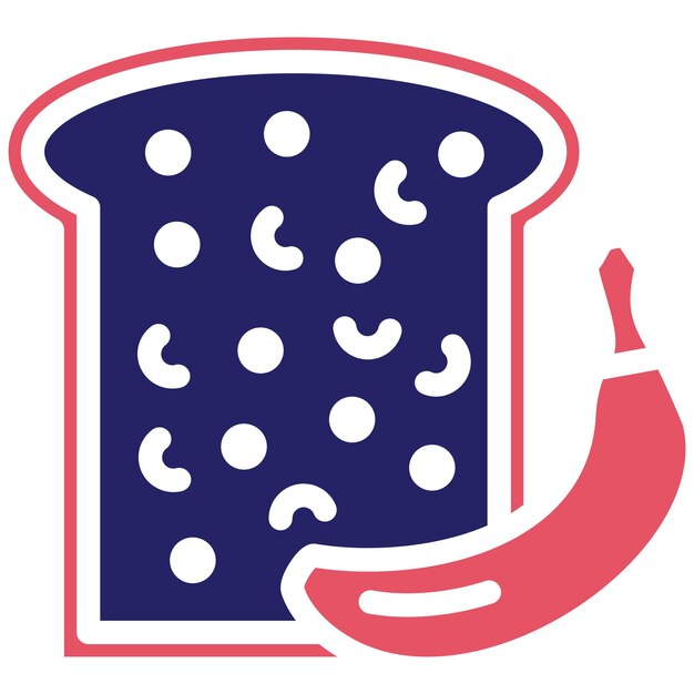 Ilustración del icono vectorial de Pan de plátano del conjunto de iconos de World Cuisine