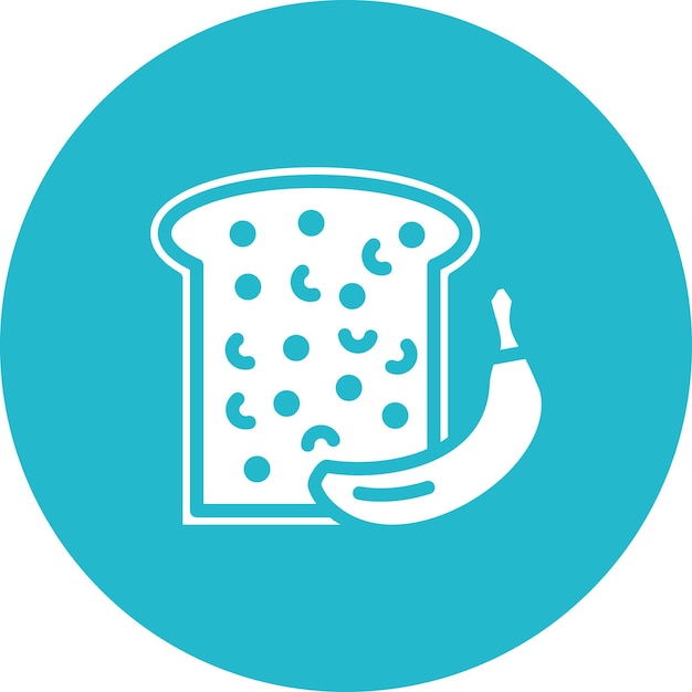 Ilustración del icono vectorial de Pan de plátano del conjunto de iconos de World Cuisine