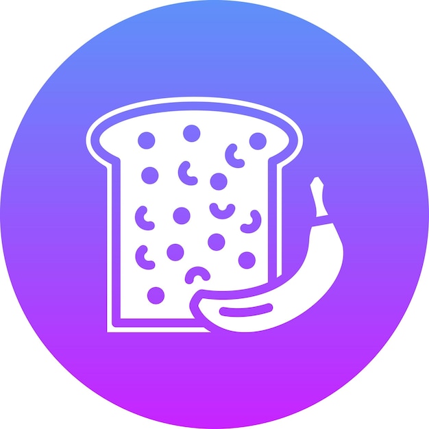 Ilustración del icono vectorial de Pan de plátano del conjunto de iconos de World Cuisine