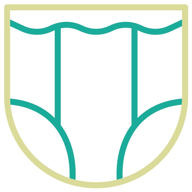 Ilustración del icono vectorial del pañal del icono del bebé